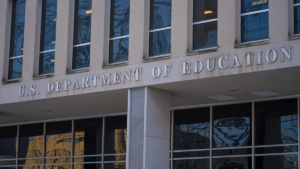 Photo of the facade of the Department of Education building