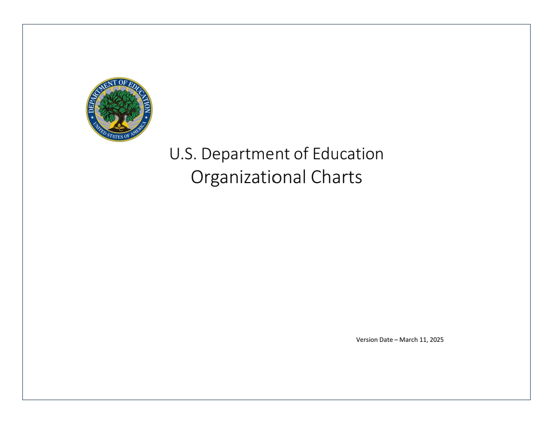 New: Internal DoEd Document Show Full Reorganization After Tuesday’s Illegal Layoffs